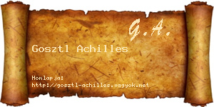 Gosztl Achilles névjegykártya